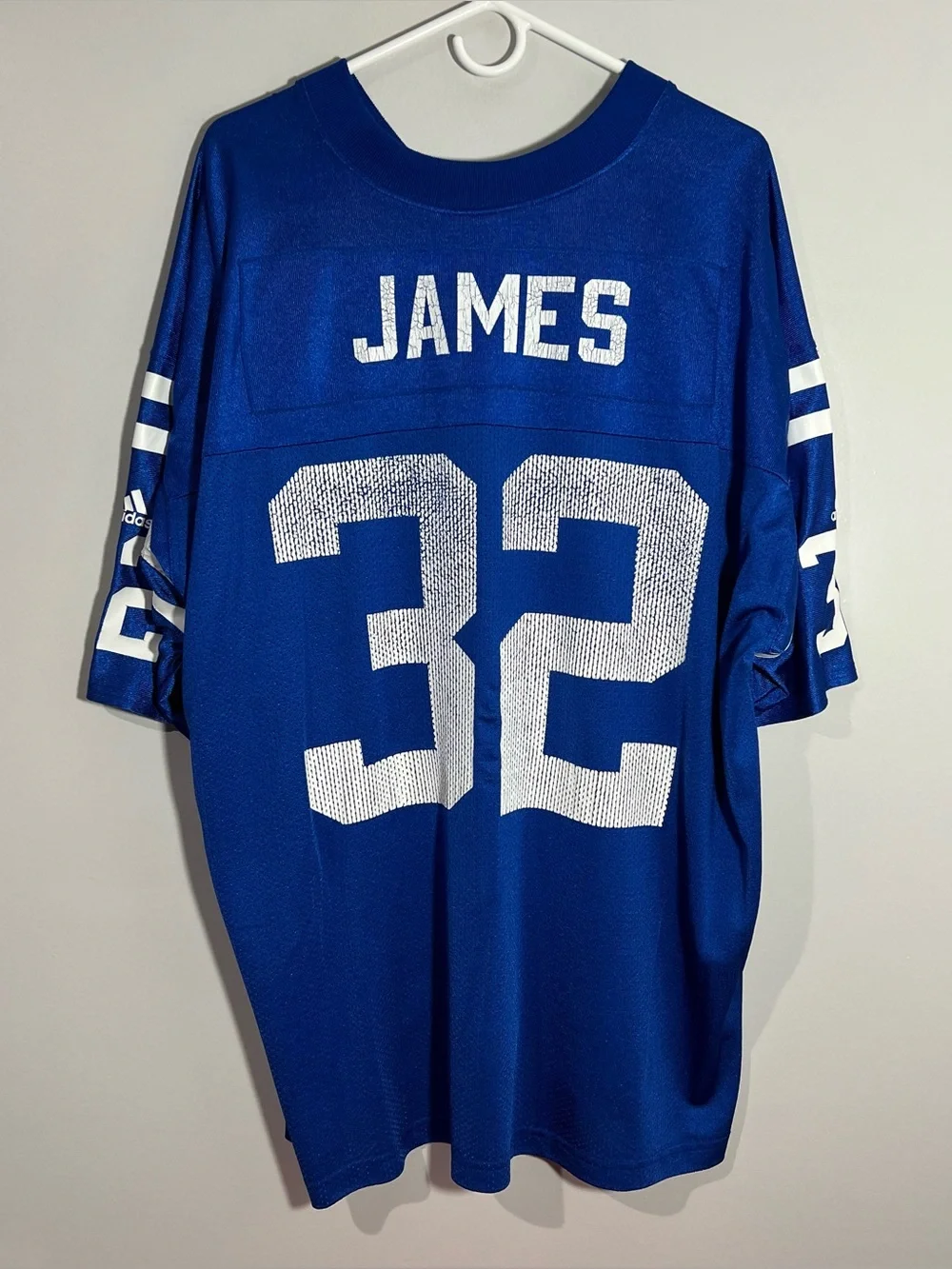 Vintage Adidas Indianapolis Colts Edgerrin James Blue Football Jersey Mens 3XL
